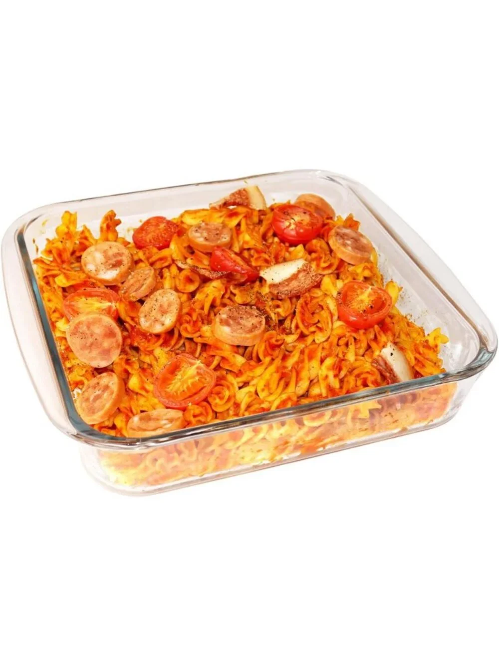 8x8 Glass Baking Dish - 1.6QT Oven Safe Square Pan for Casseroles & Desserts